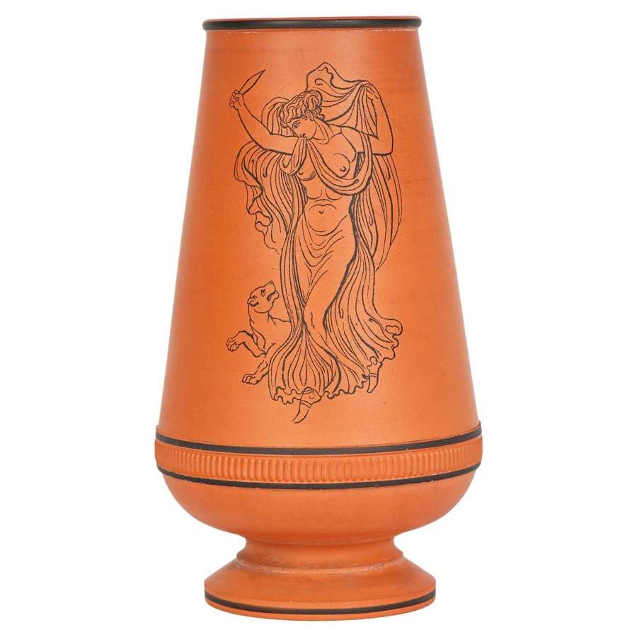 Torquay Terracotta Company Unusual Classical Decorated Vase