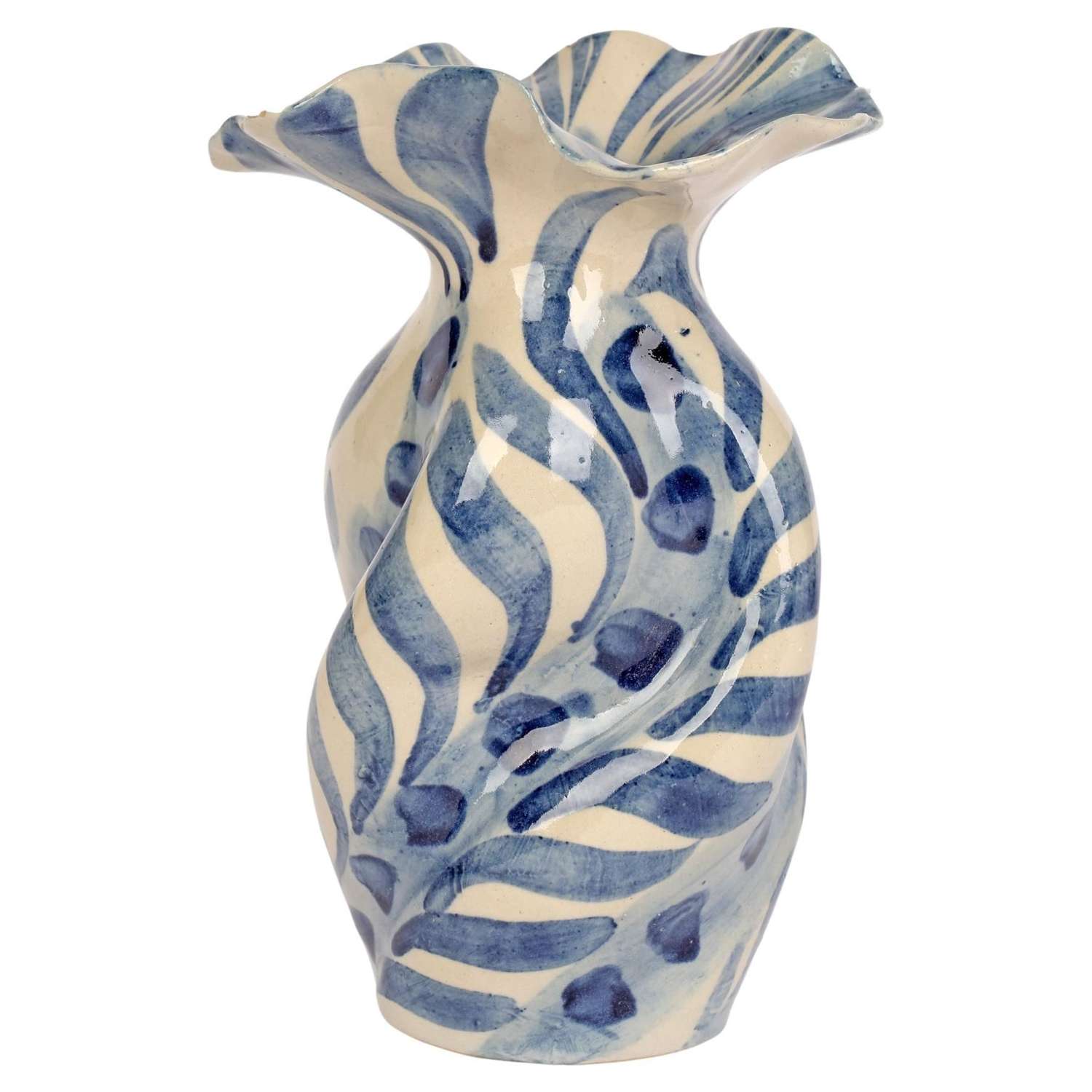 Horace Elliott London Arts & Crafts Studio Pottery Blue Flower Vase