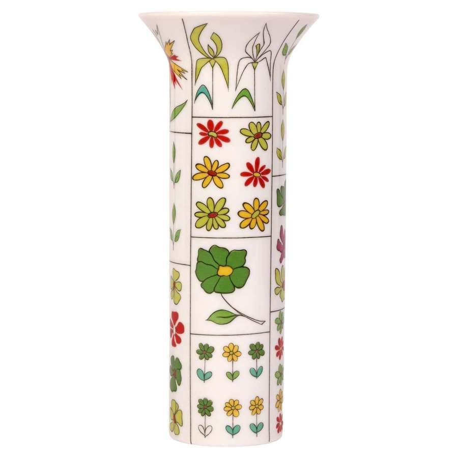 Hans Theo Baumann for Rosenthal Berlin Floral Design Porcelain Vase