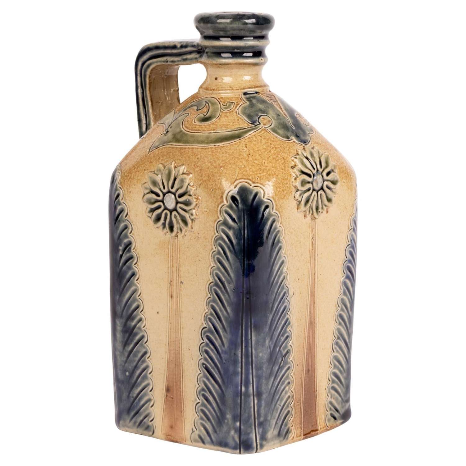 John Seddon Bailey & Co Fulham Pottery Salt Glazed Spirit Flagon