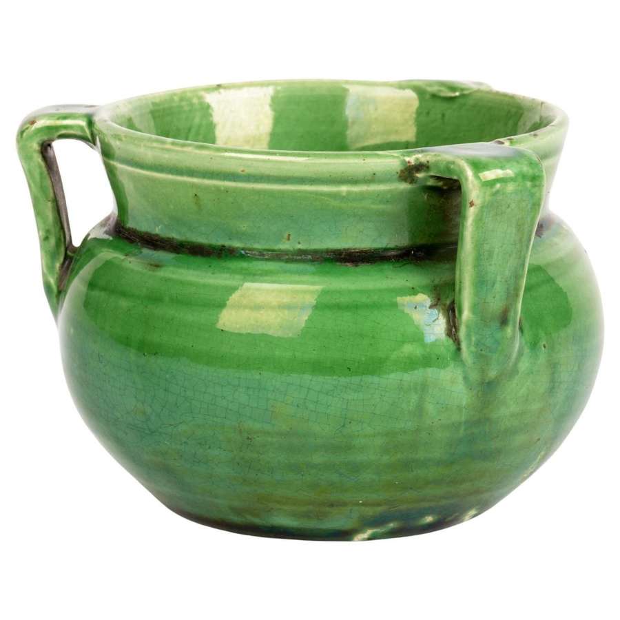 Charles Hubert Brannam Three Handled Cauldon Shape Art Pottery Vase