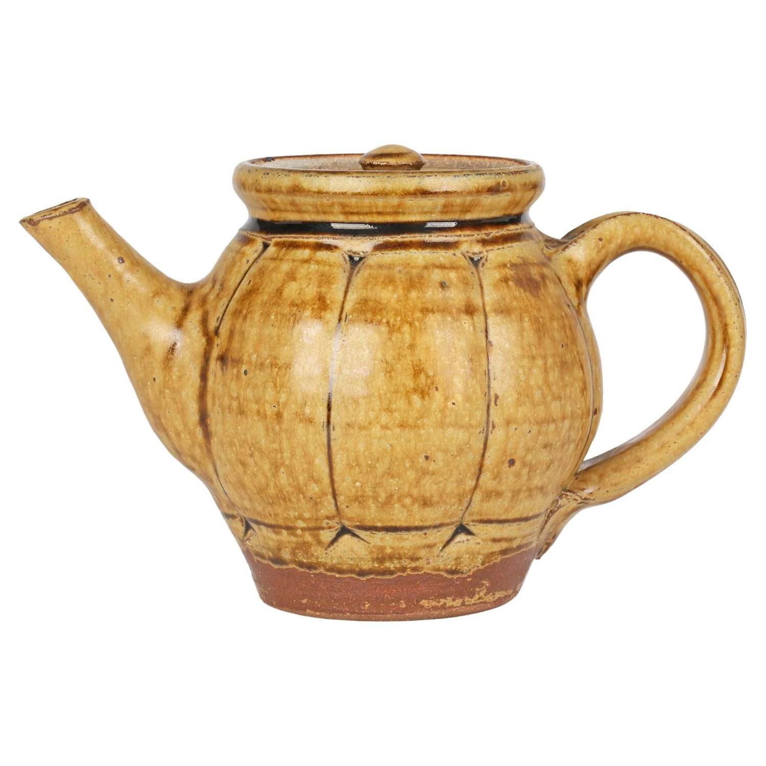 Mike Dodd Studio Pottery Brown Ash Glazed Teapot and Cover