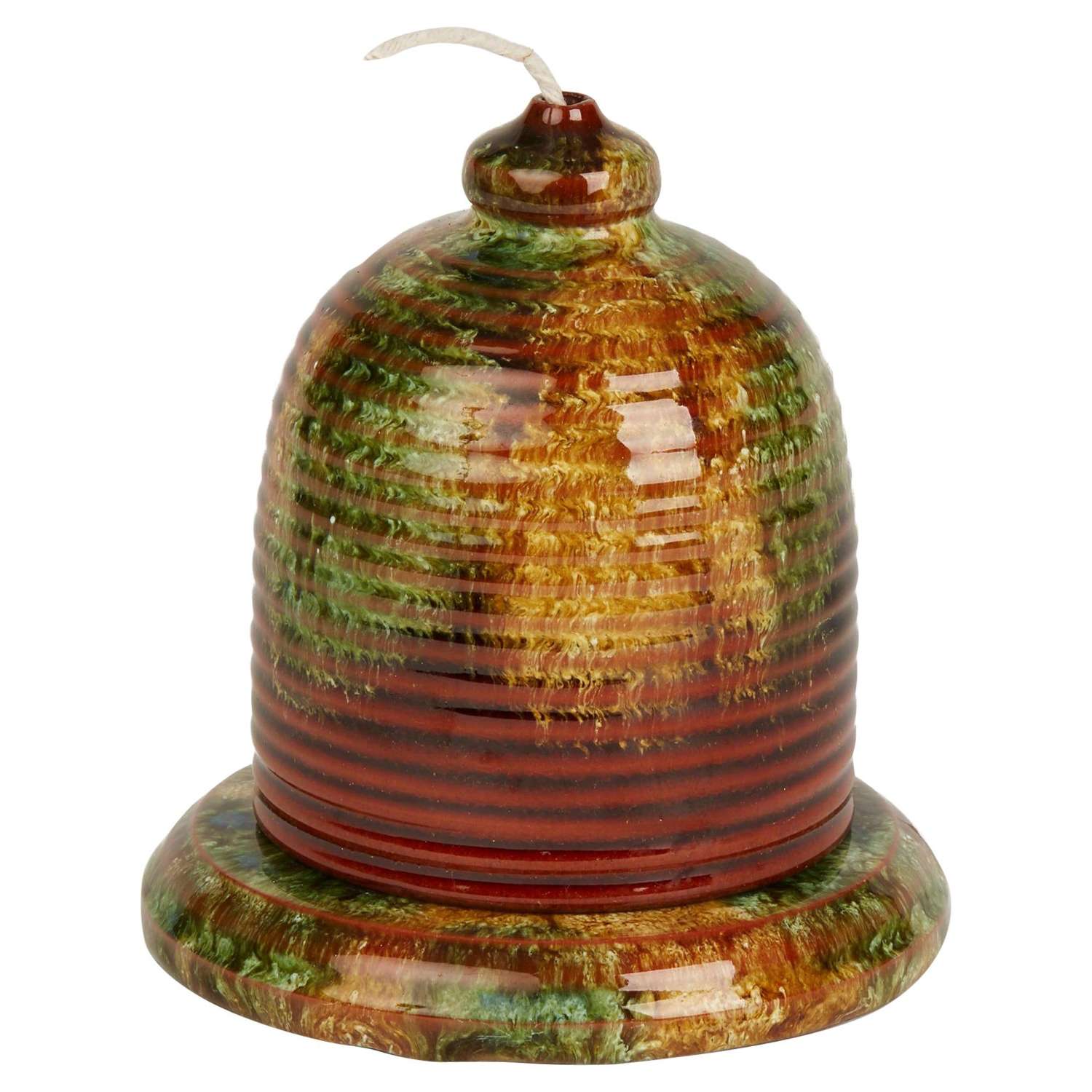 Torquay Terracotta Co Beehive Glazed Pottery String Dispenser