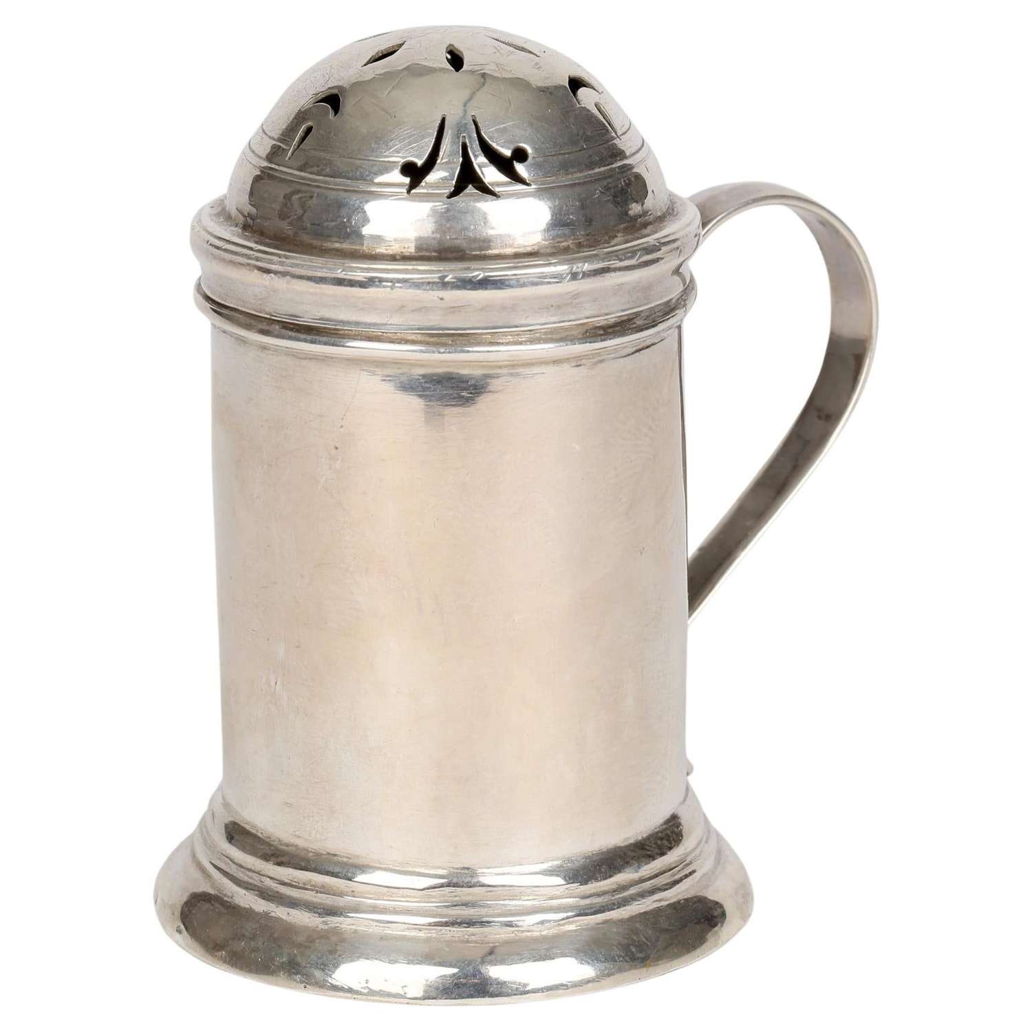 George I Silver Handled Kitchen Pepper Shaker London 1721