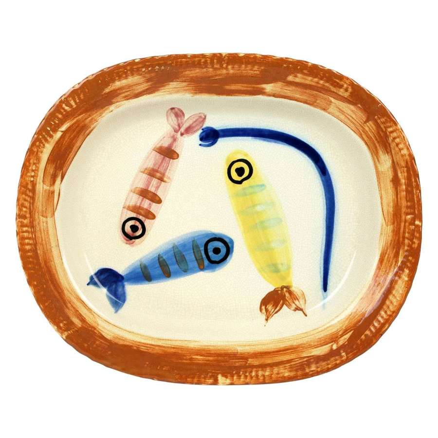 Pablo Picasso Quatre Poissons Polychromes Limited Edition Ceramic Dish