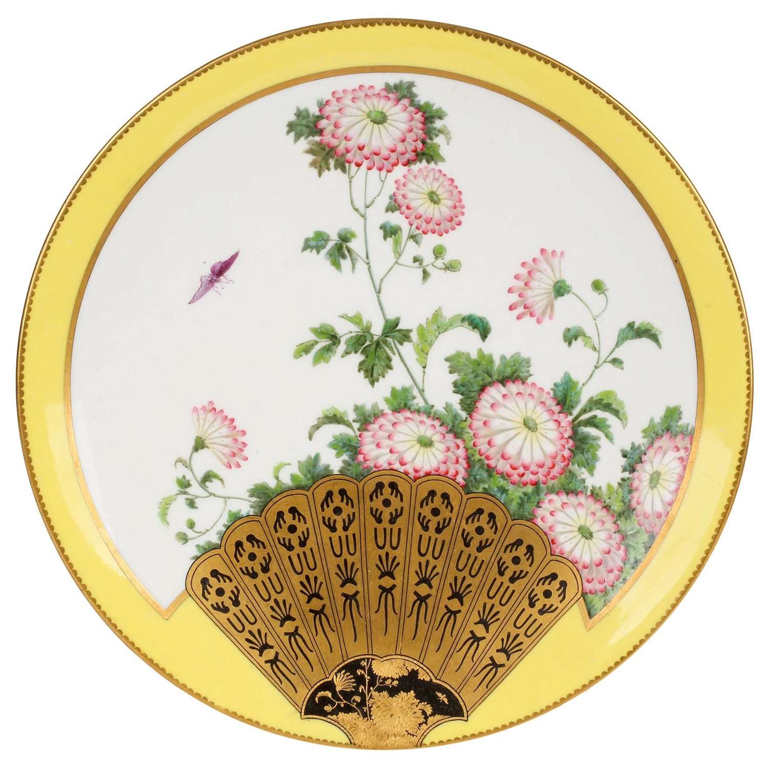 Aesthetic Movement Japanesque Cabinet Plate Attributed to Christopher