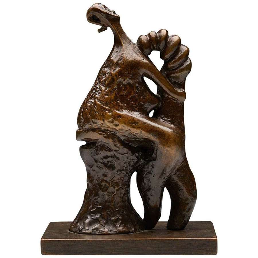 "Lady & The Shrimp" Limited Edition Bronze Sculpture by John Farnham
