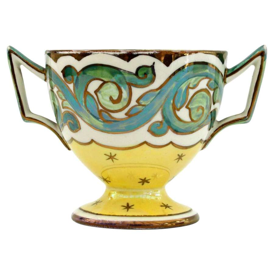 Wedgwood Art Nouveau Twin Handled Lustre Glazed Pedestal Cup, circa 19