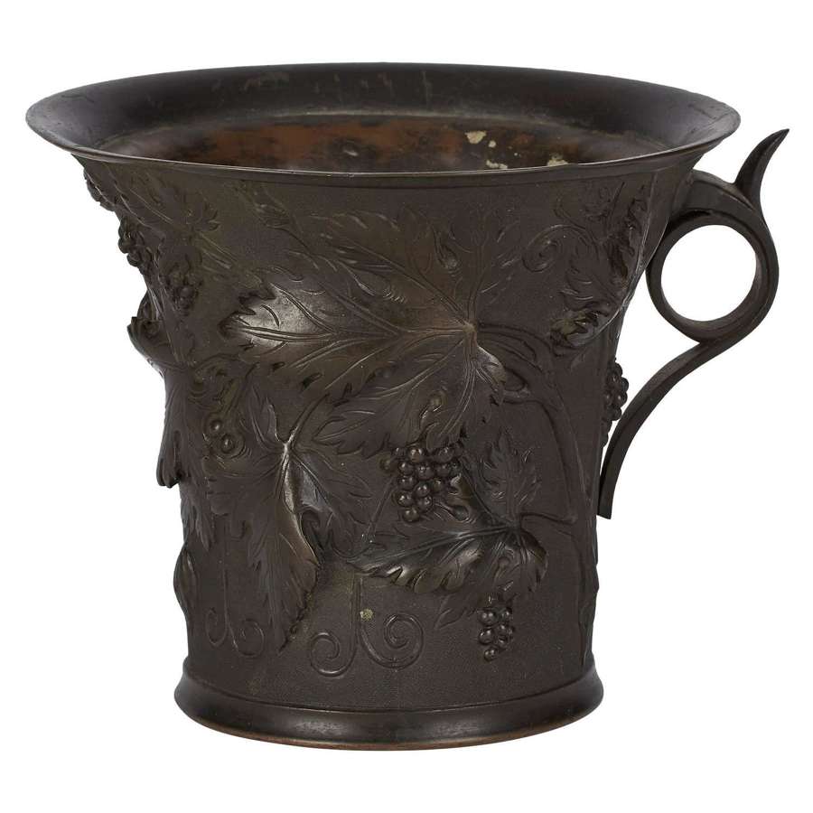Grand Tour Italian Bronze Vase with Trailing Vines, 19th Century