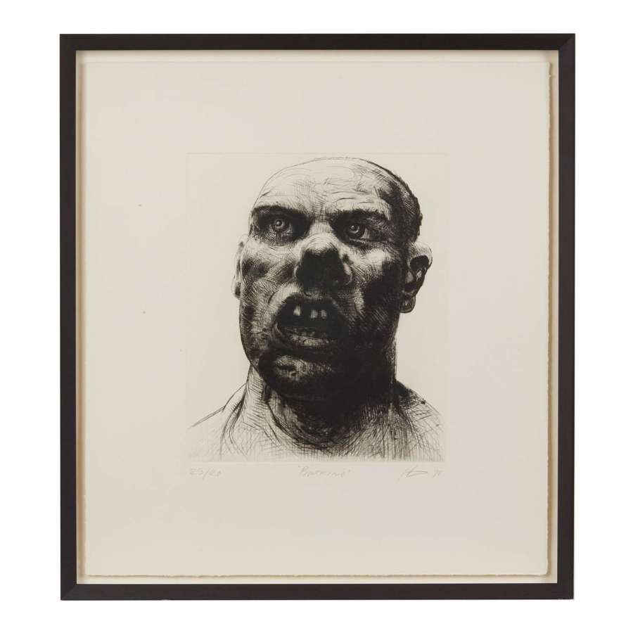 Peter Howson Underground Series Framed Barking Print, 1998