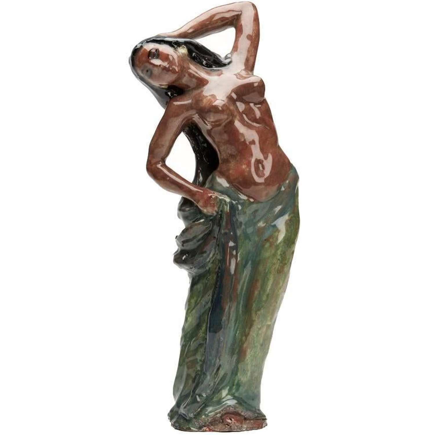 Wiener Werkstatte Austrian Art Pottery Dancer Figure, 20th C.