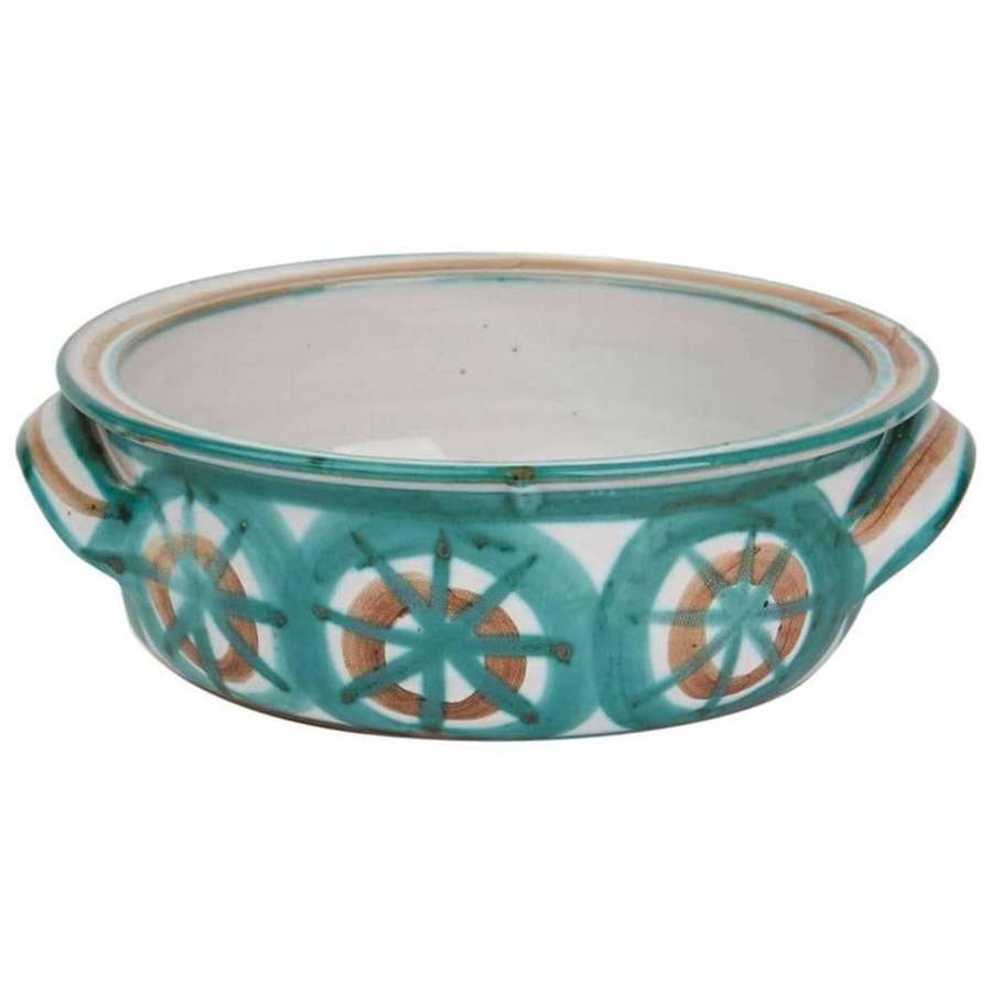 Vintage Robert Picault Vallauris Art Pottery Handled Bowl, 1950s