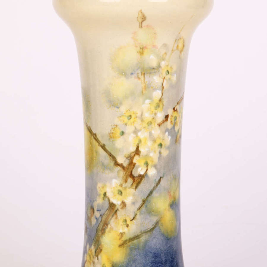 Edith Jane Gillman Doulton Lambeth Faience Floral Painted Vase
