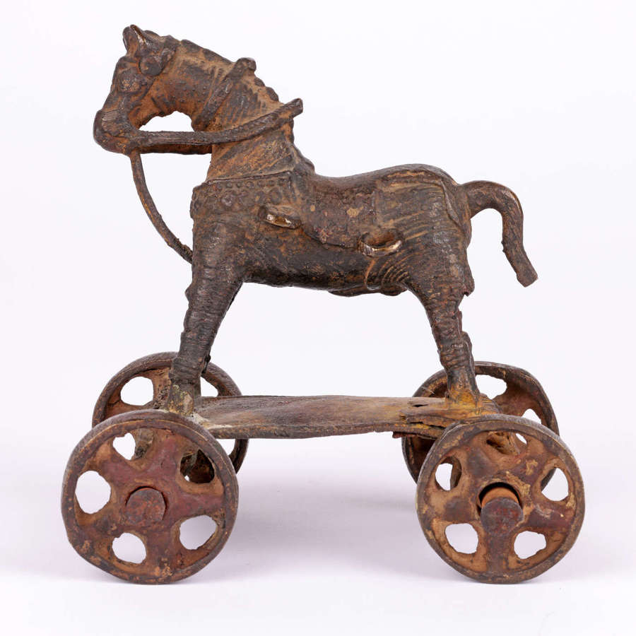 Indian Jhansi, Bundelkhand Bronze Toy Horse Figure