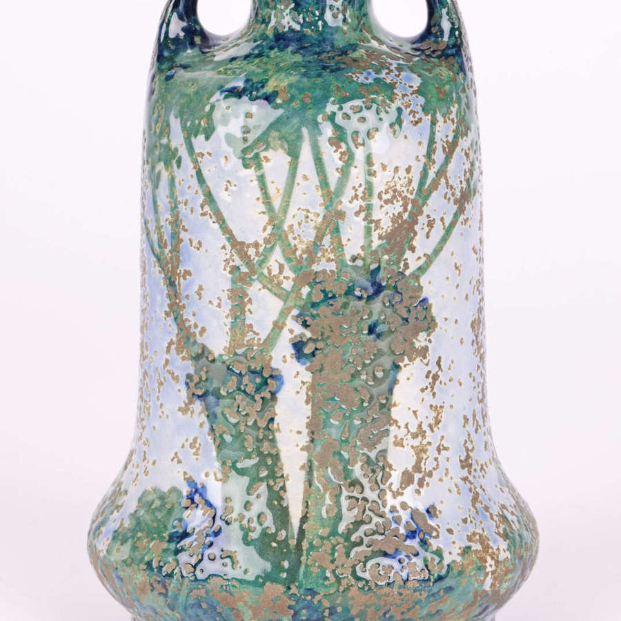Paul Dachsel Bohemian Art Nouveau Stylized Tree Twin Handled Vase