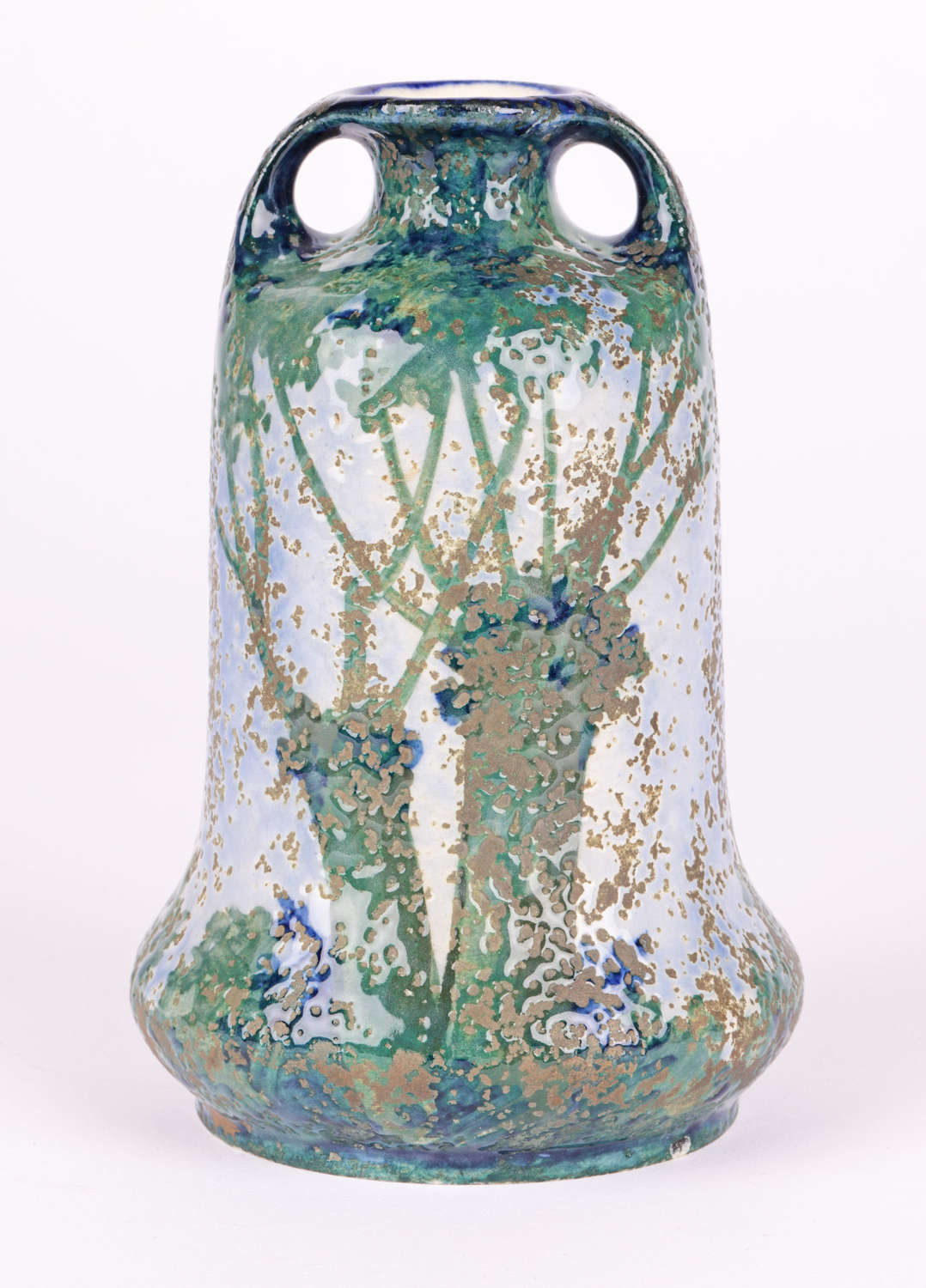 Paul Dachsel Bohemian Art Nouveau Stylized Tree Twin Handled Vase