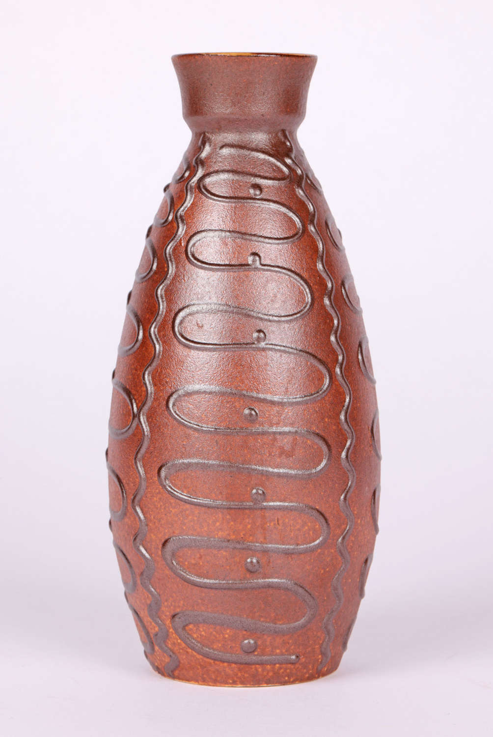 Emons Söhne Keramik Mid-Century Slip Trailed Art Pottery Vase
