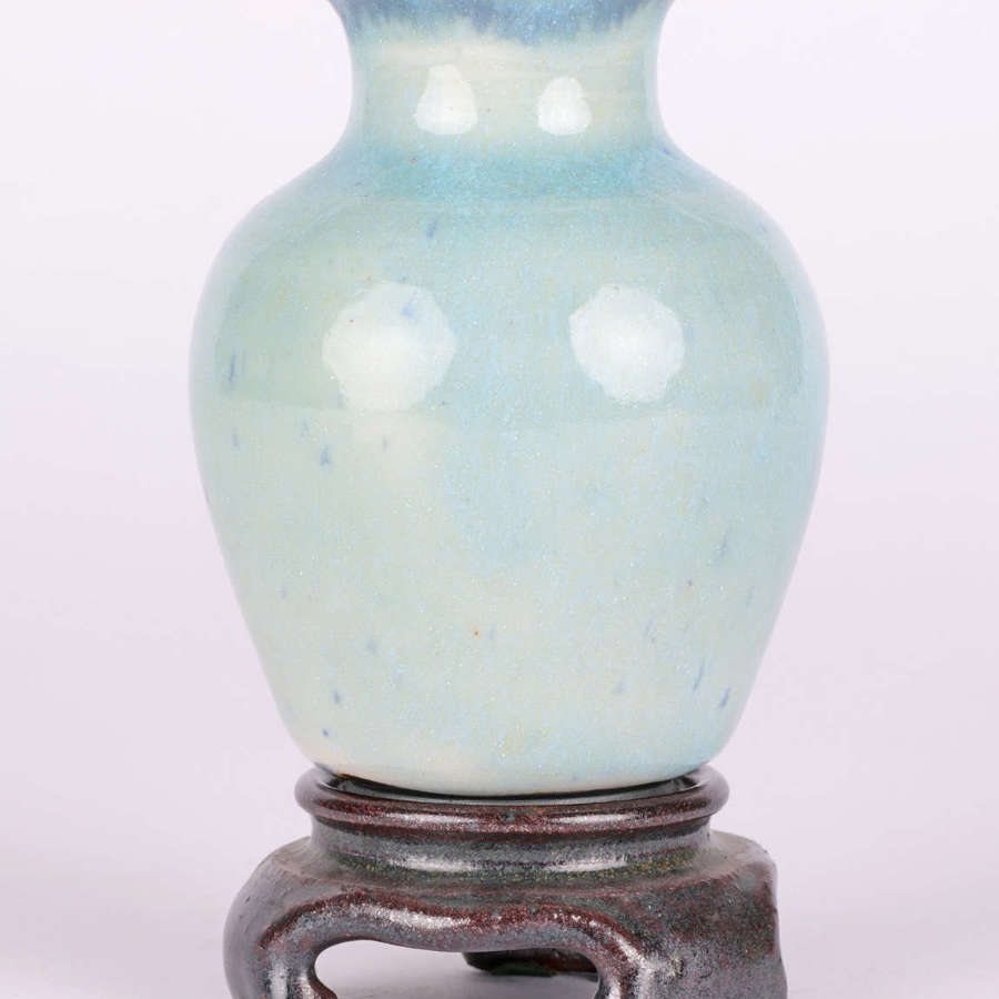 Lane Gordon Thorlaksson Canadian Studio Pottery Vase with Stand
