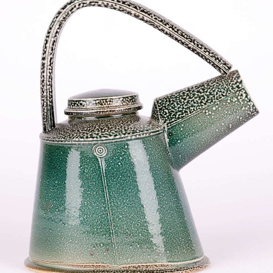 Walter Keeler Salt Glazed Studio Pottery Gun Barrel Teapot