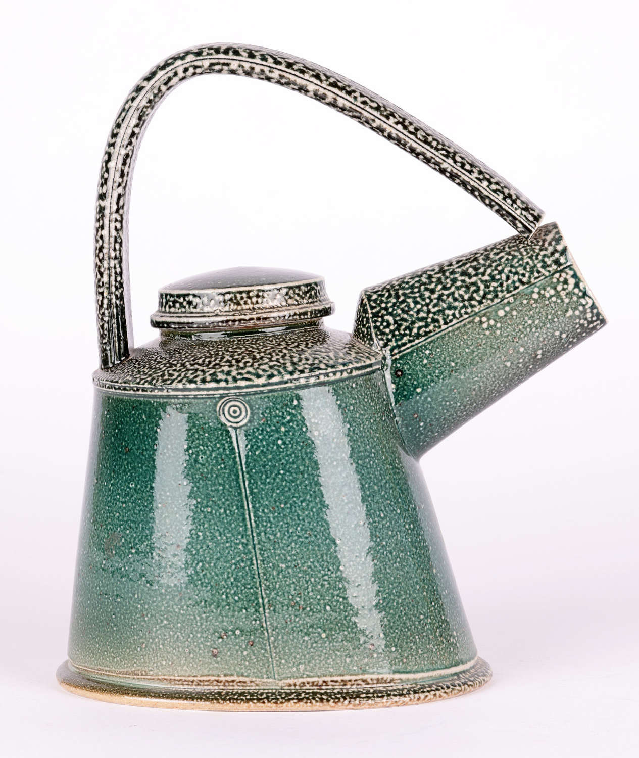 Walter Keeler Salt Glazed Studio Pottery Gun Barrel Teapot