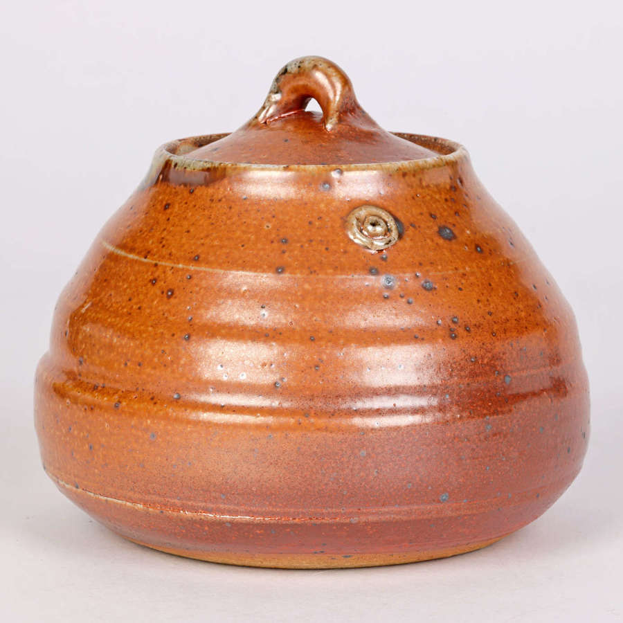 John Jelfs Cotswold Studio Pottery Salt Glazed Lidded Vessel