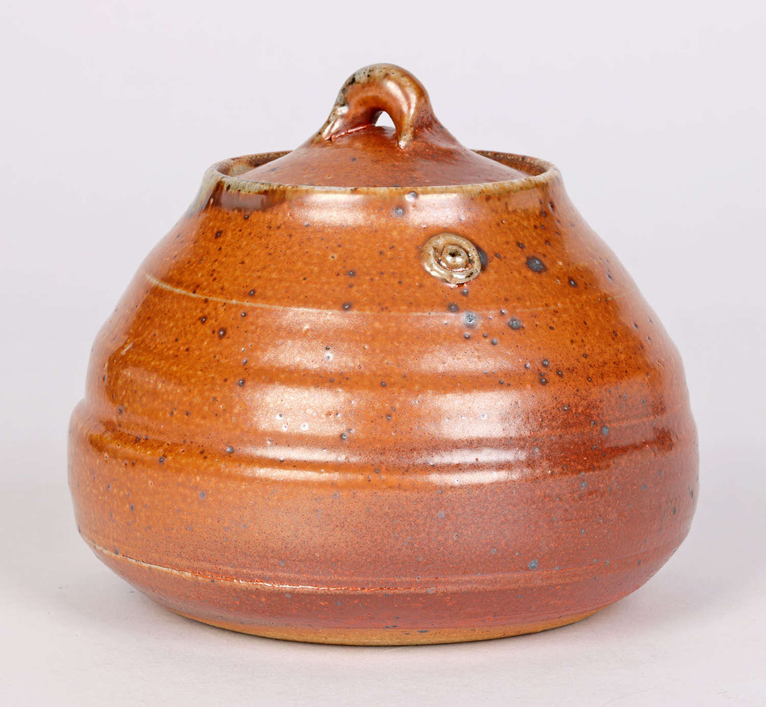 John Jelfs Cotswold Studio Pottery Salt Glazed Lidded Vessel