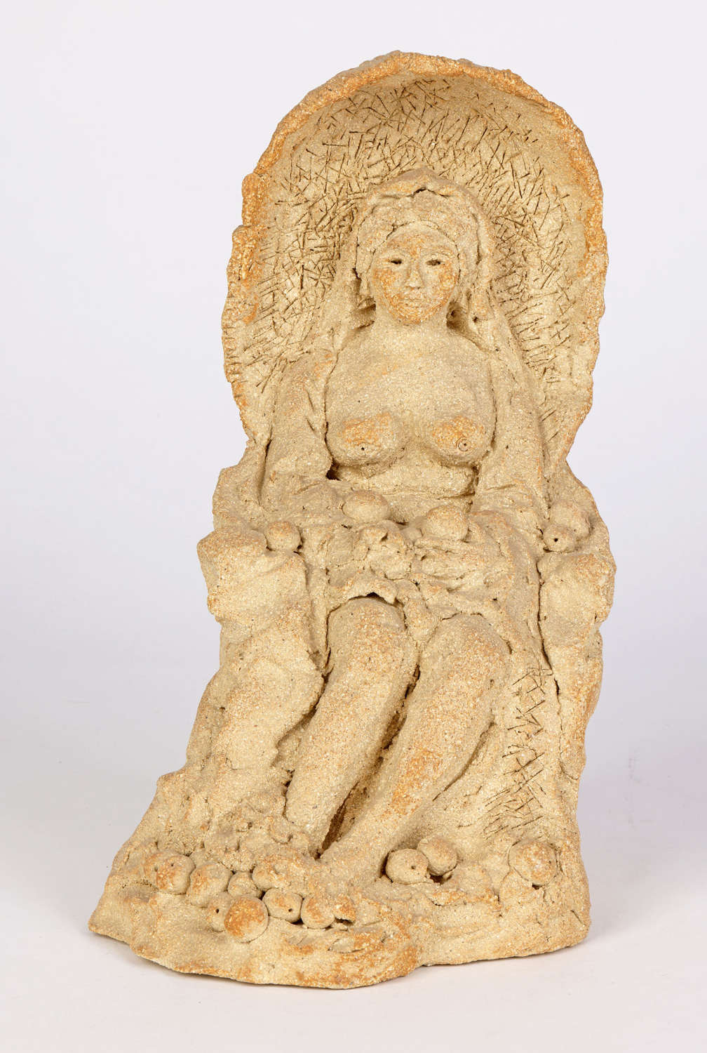 Quentin Bell Attributed Stoneware Nude in Arbor Sculpture