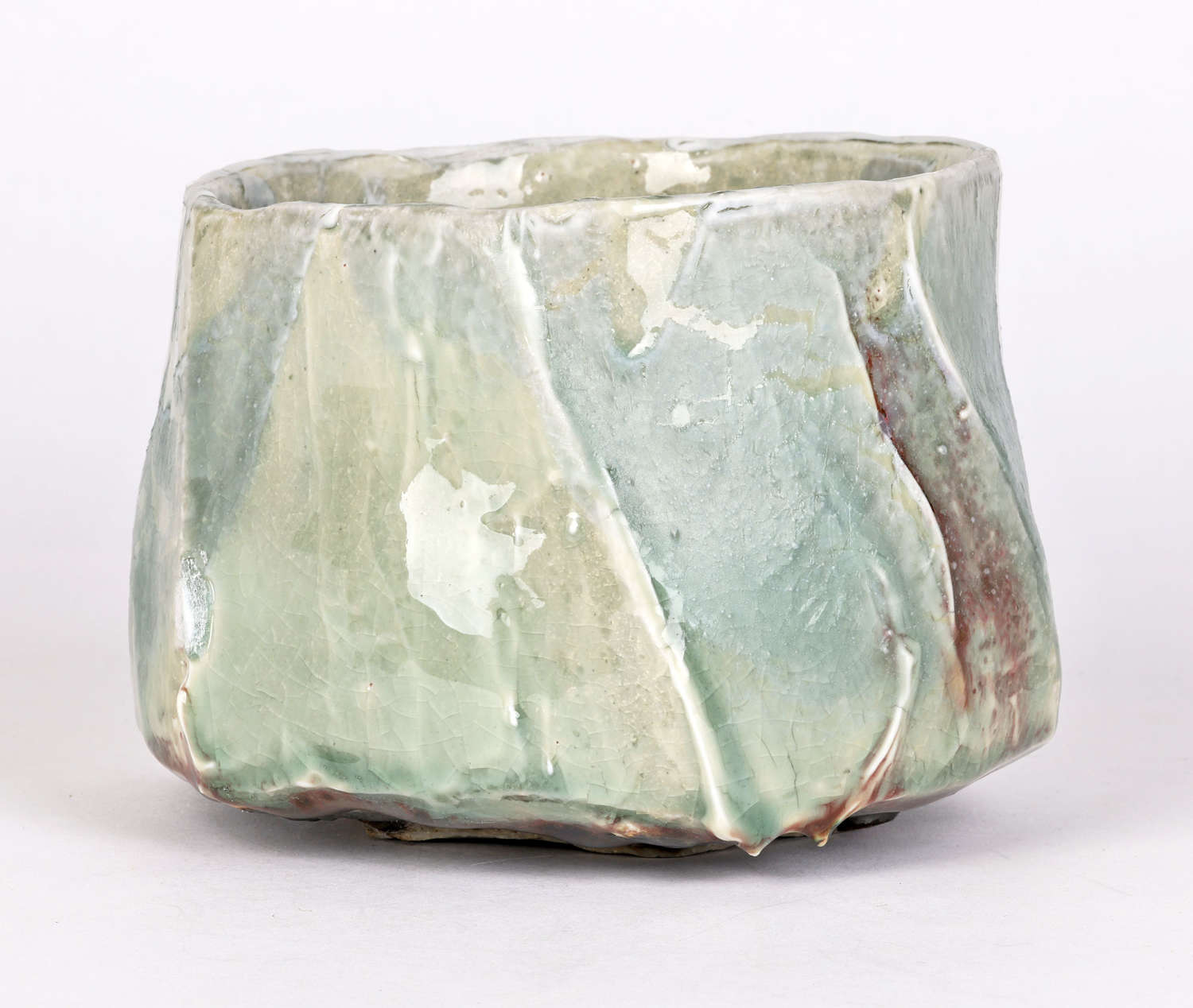 Eddie Curtis Large Porcelain Celadon Glazed Studio Pottery Bowl Status