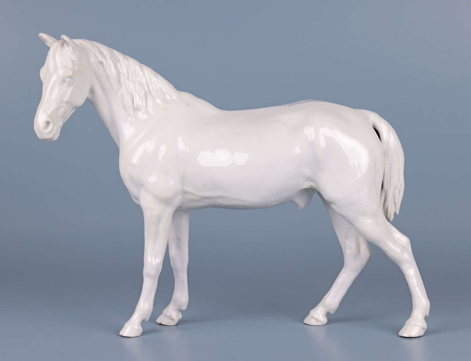 Meissen Marcolini Blanc de Chine Porcelain Figure of a Stallion