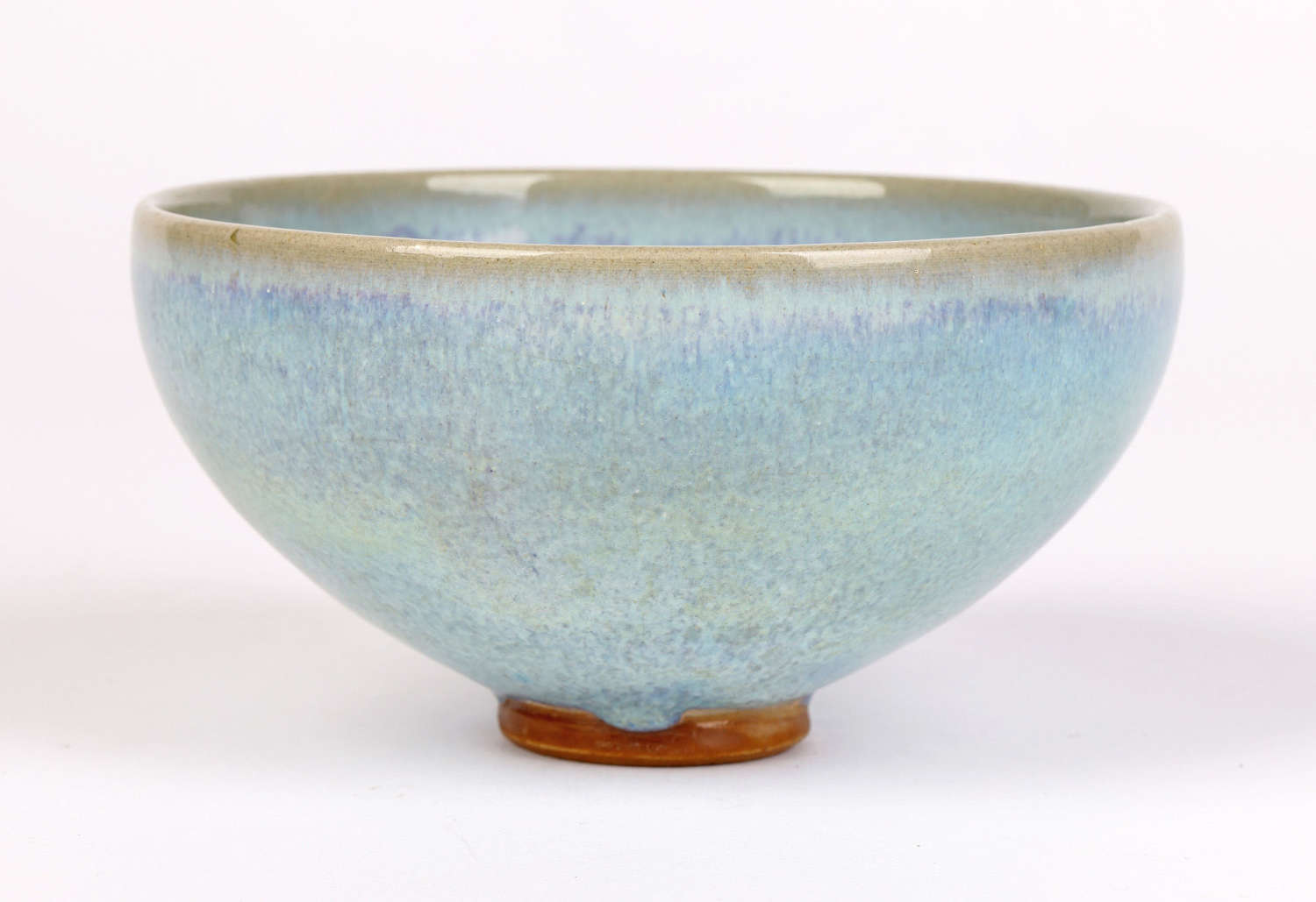 Chinese Jun Ware Blue Hares Fur Glazed Art Pottery Bowl