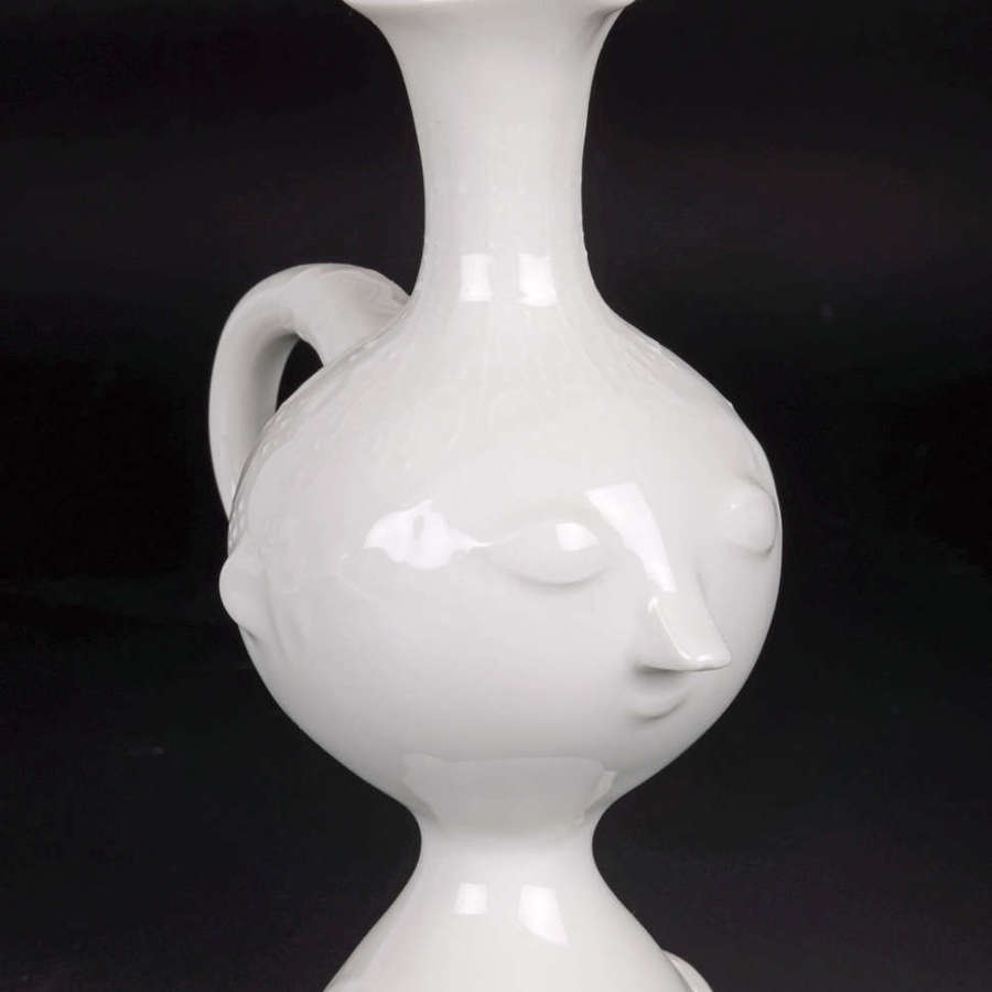 Bjorn Wiinblad for Rosenthal Mid-century Porcelain Face Lidded Jug