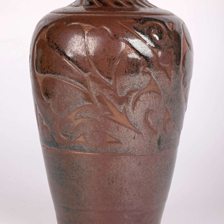 Charles Vyse Studio Pottery Foliate Pattern Vase, 1928