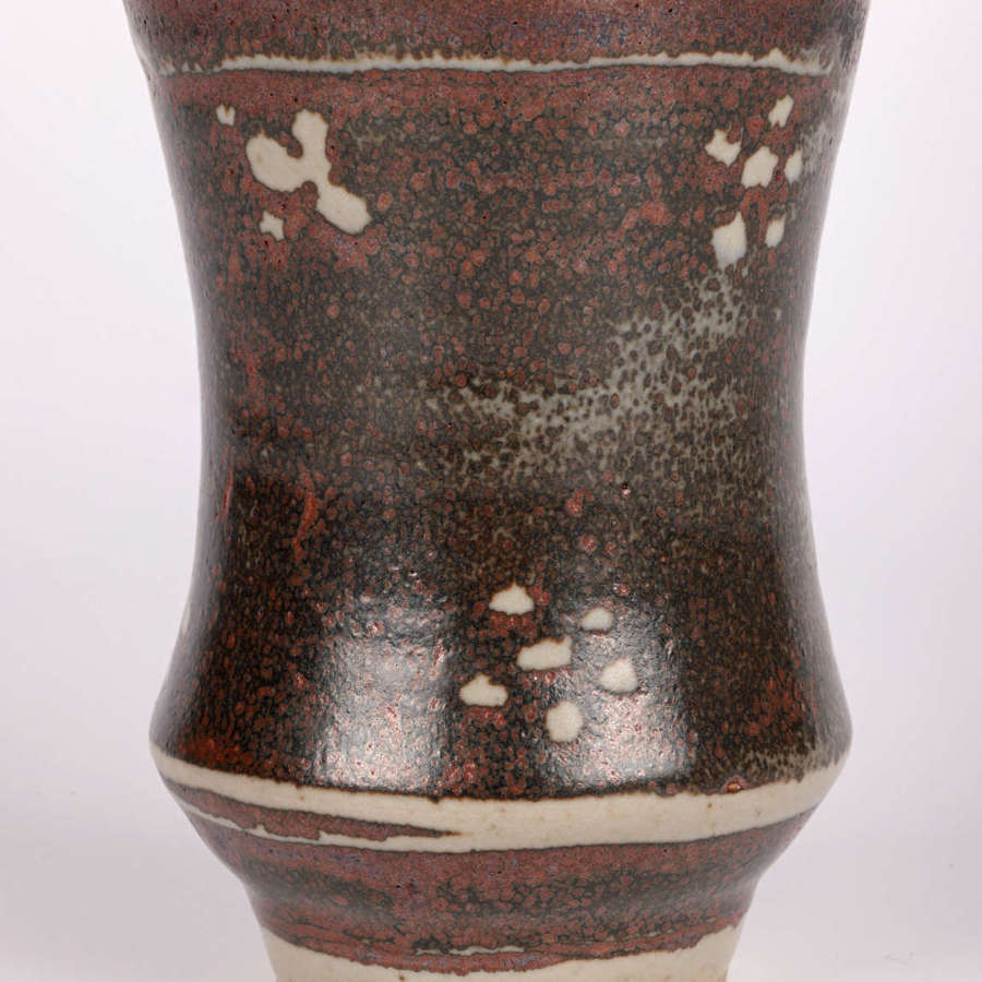 David Leach Lowerdown Pottery Studio Pottery Waisted Patterned Vase