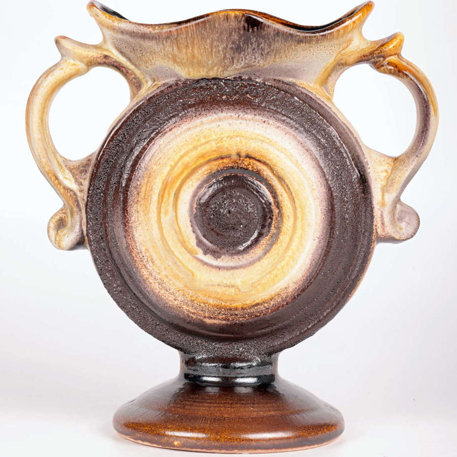 Dümler & Breiden German Lava Glazed Twin Handled Moon Vase