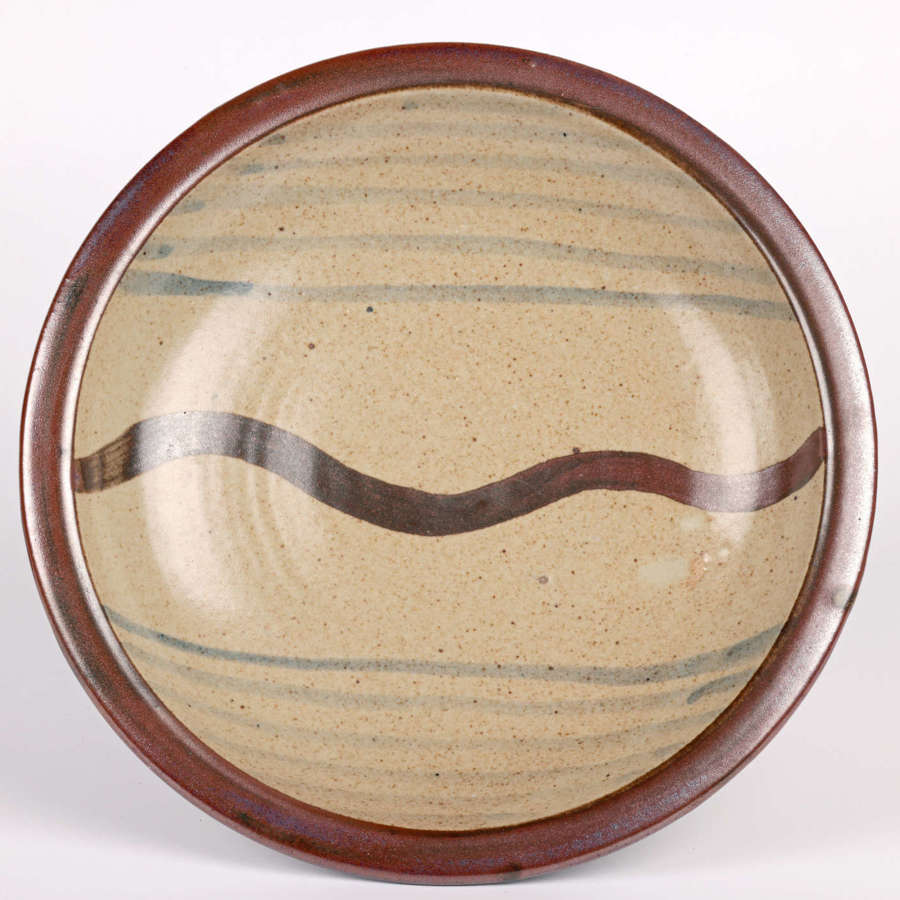 Leach Pottery Impressive Trailed Design Studio Pottery Cake Plate