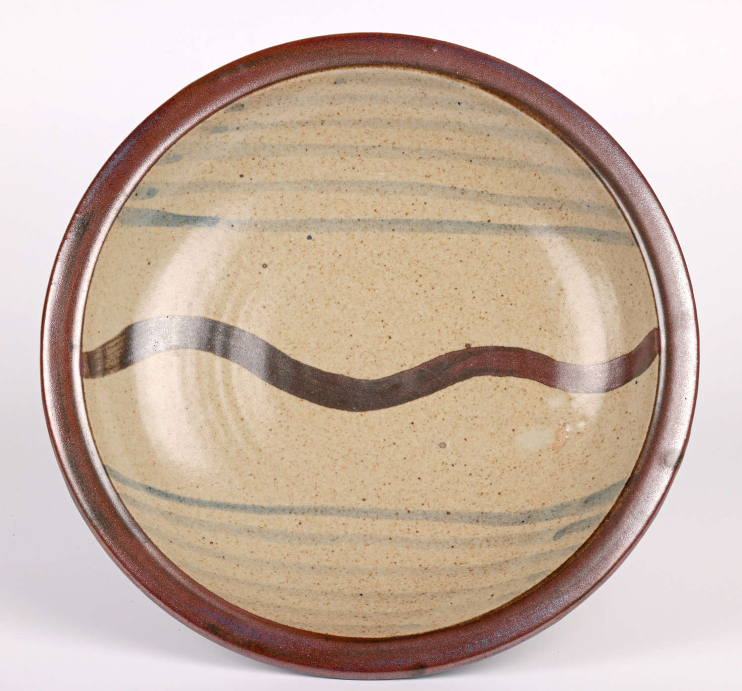 Leach Pottery Impressive Trailed Design Studio Pottery Cake Plate