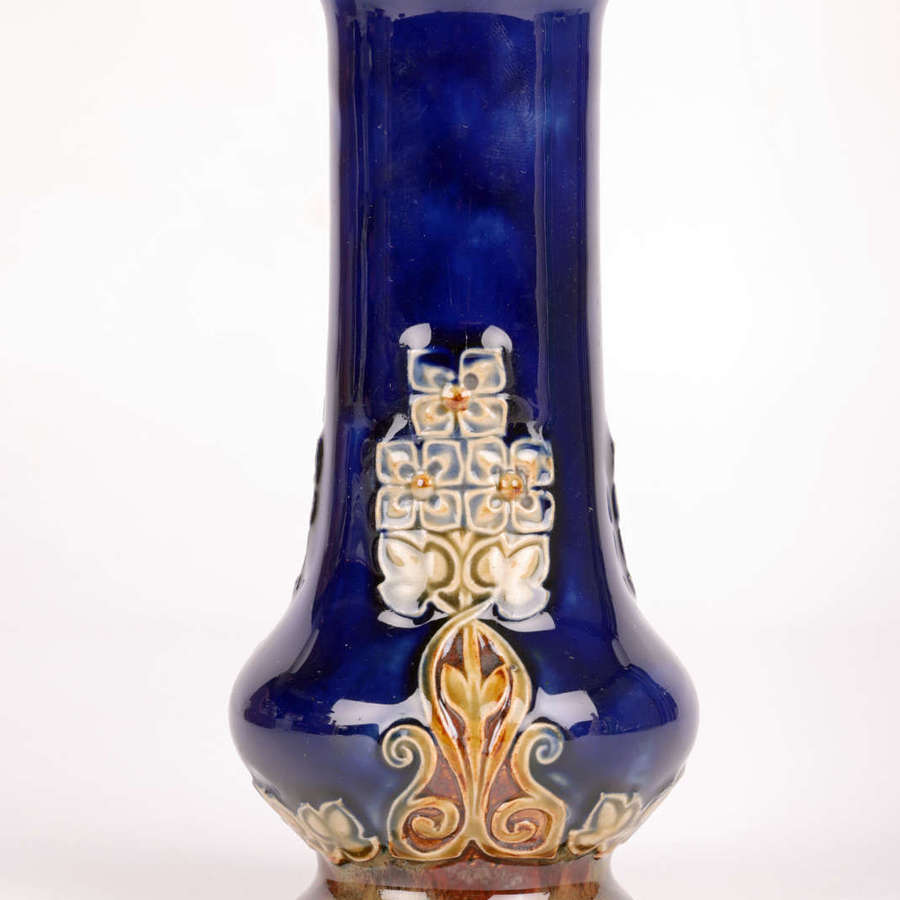 Doulton Lambeth Art Nouveau Floral Vase by Nellie Garbett