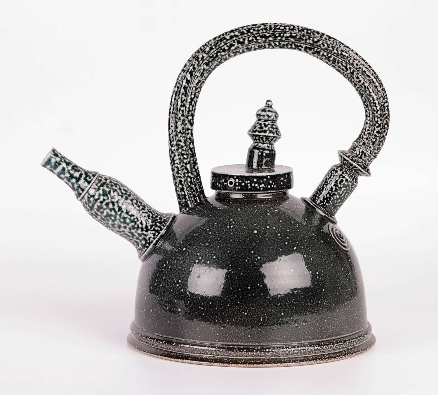 Walter Keeler Kettle Shaped Salt Glazed Studio Pottery Teapot