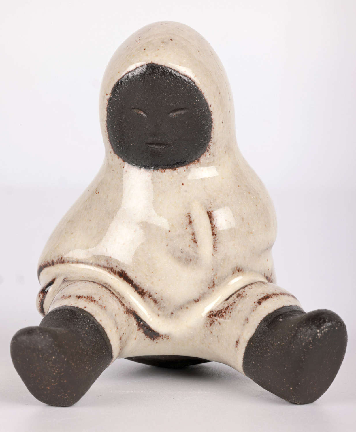 Hyllested Danish Mid-Century Art Pottery Eskimo Figure